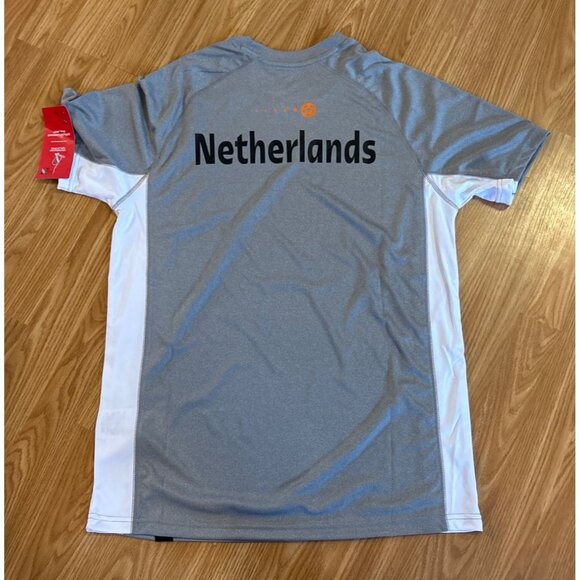 FIFA World Cup Qatar 2022 Netherlands Licensed Gray & White Mens T-Shirt Large - Picture 2 of 8